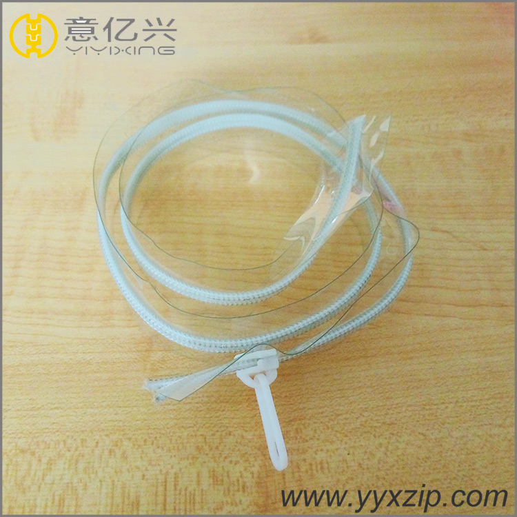 transparent PVC zipper