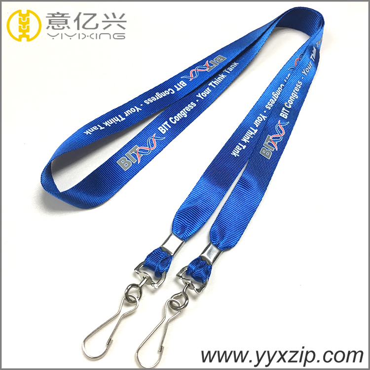 Card business gifts custom polyester brand name lanyard
