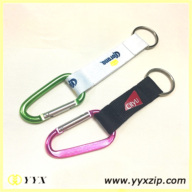 D-shaped aluminium carabiner keychain carabiner hook keychain