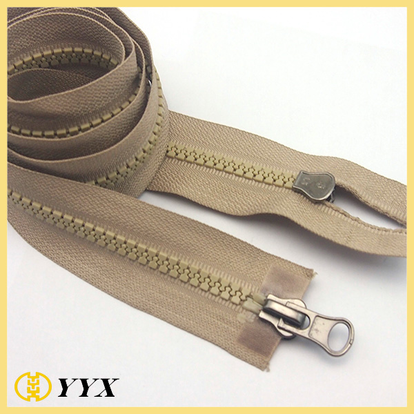 2 Ways Open End Plastic Resin Zipper Auto-lock Slider for Sports Wear