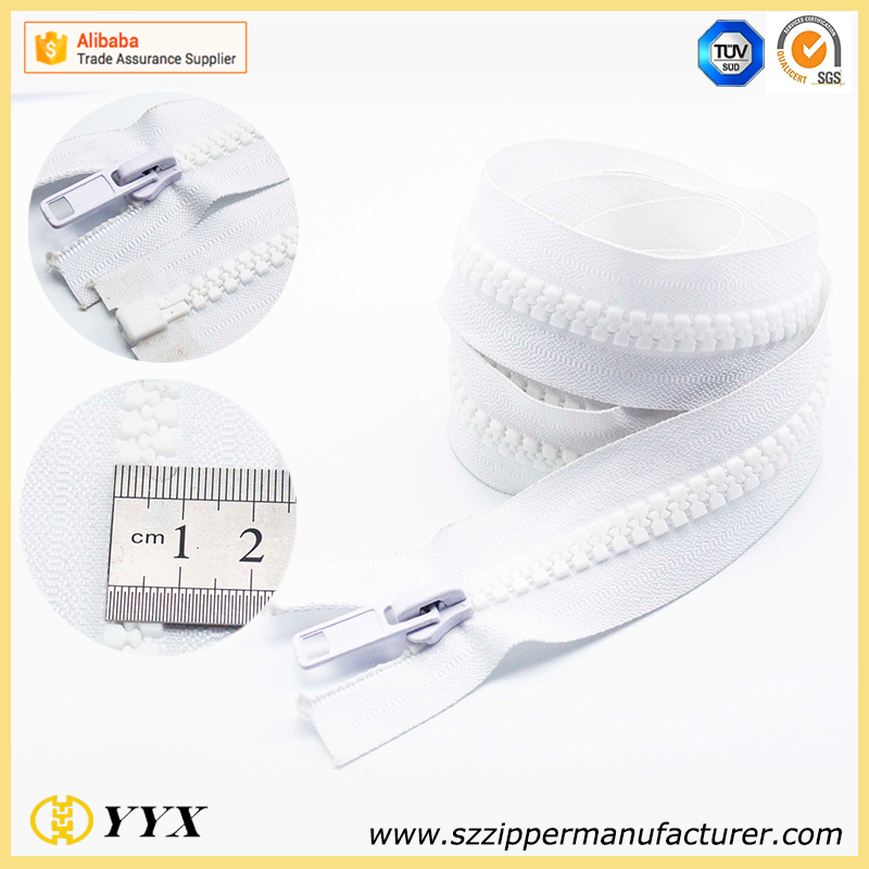 Decorative Fancy Plastic Coil Zipper Pulls Nylon Resin Reverse