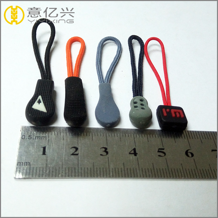 New Product Custom Metal Plastic Two Side Logo Zipper Puller