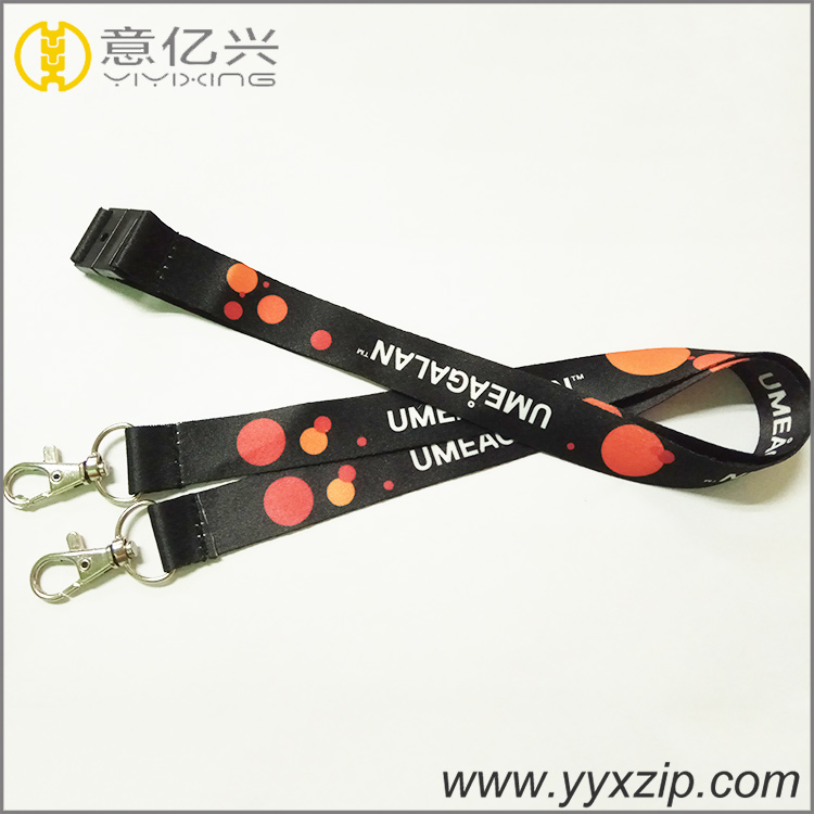 free logo design fashional girly lanyard double metal clip north face lanyard