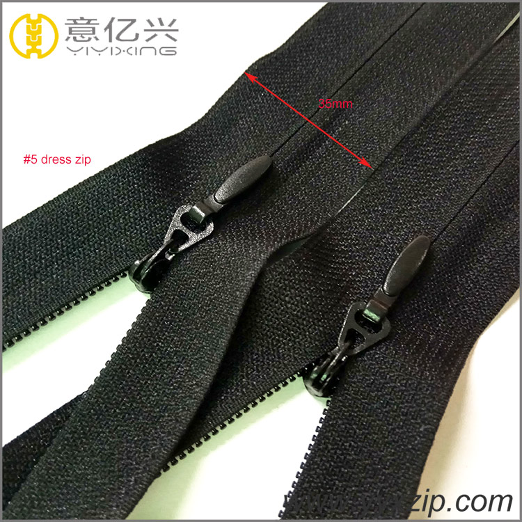 Eco-friendly #5 Black Invisible Nylon Zipper for Sewing Garment