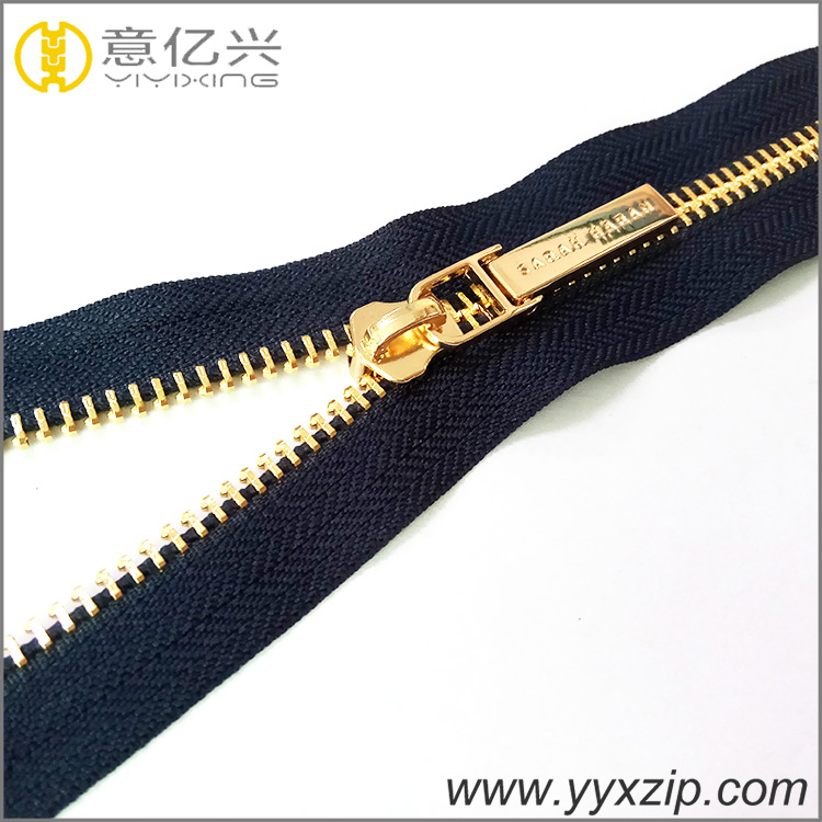 5# continuous high quality brass material gold metal zippers roll for children g