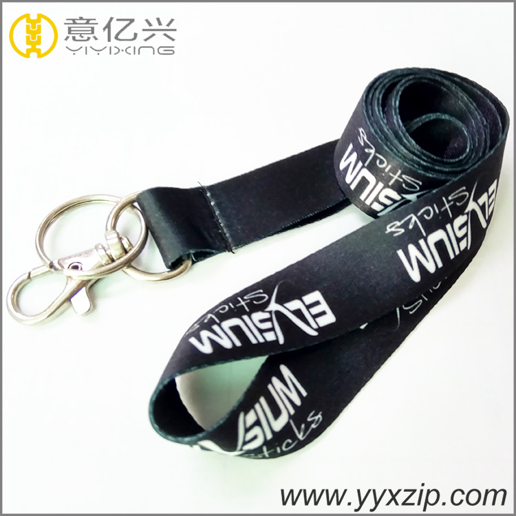 Heavy duty heat imprint fashion promotion personal logo key chain holder lanyard