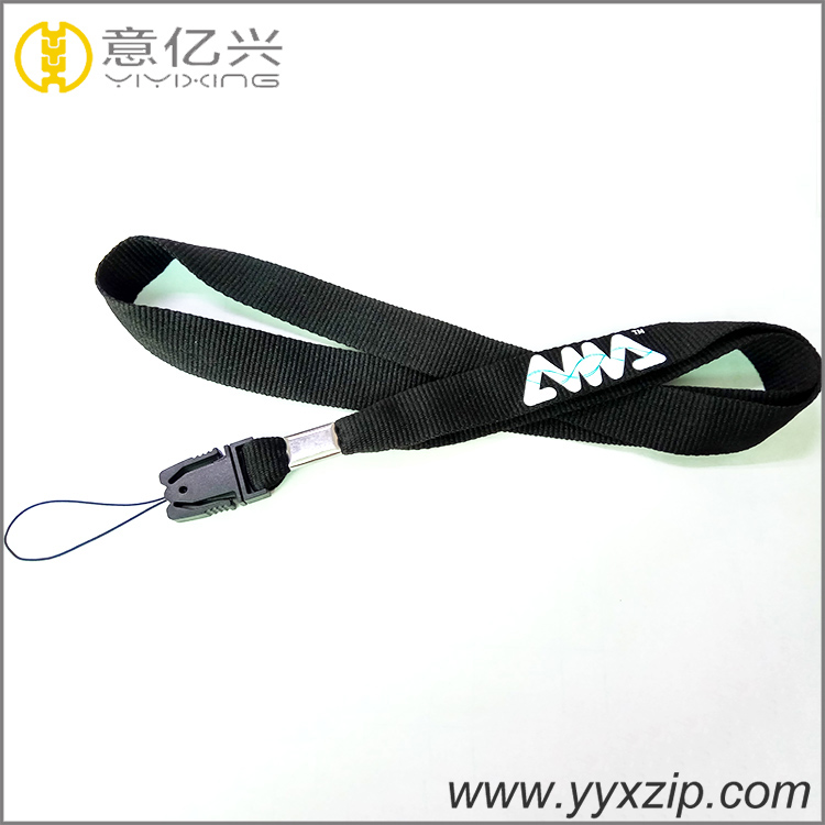 High quality 15mm wide silkscreened custom plastic cellphone loop lanyard