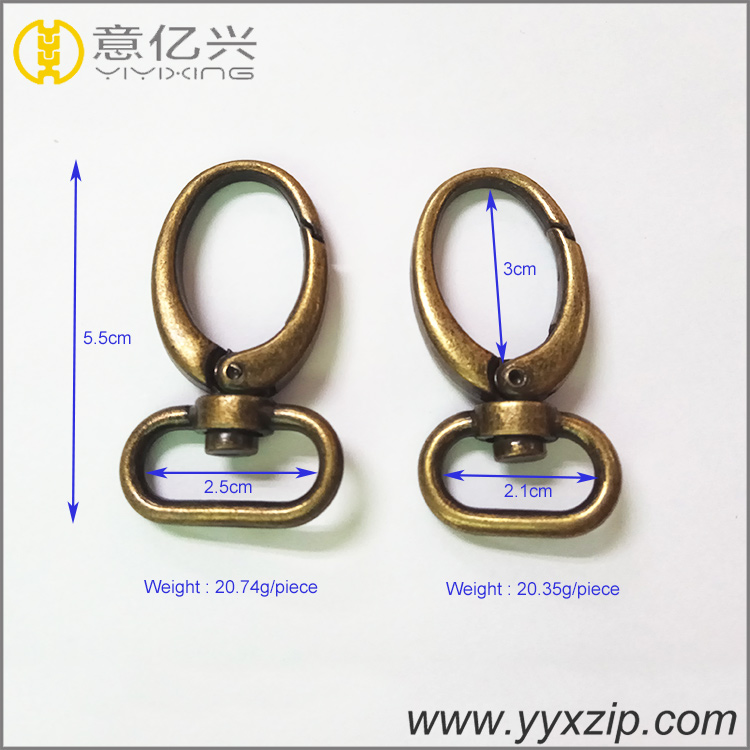 Bag Handbag Accessories Strap Metal Loop Oval Ring Clips Hook