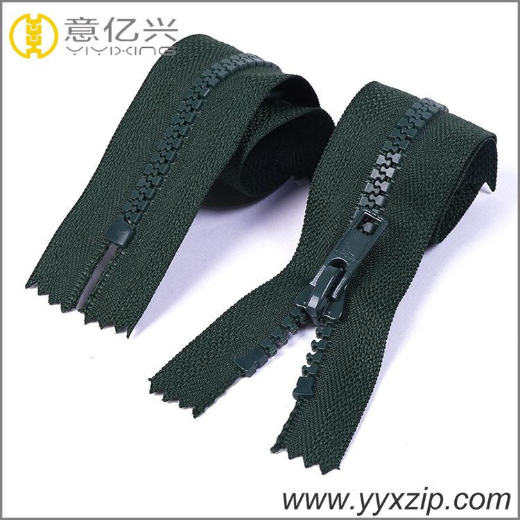 #5 double Open end plastic zippers for luggage bags