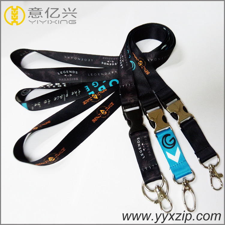 customized polyester beautiful lanyard with silkscreen logo