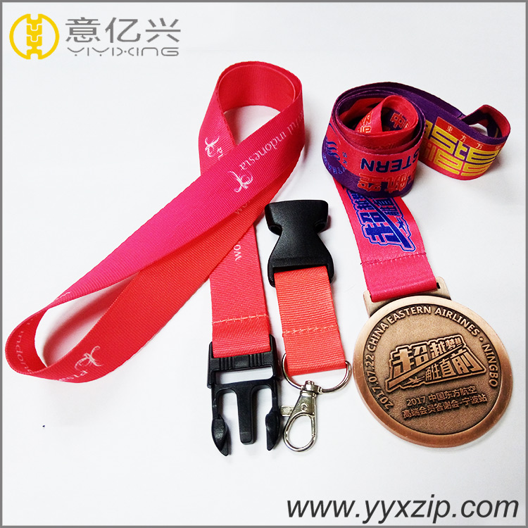 high quality custom sublimation medals holder logo lanyard