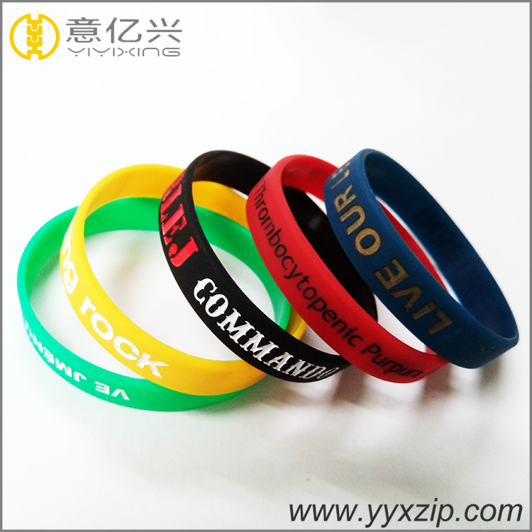 New product customized silicone bracelet with debossed/embossed logo