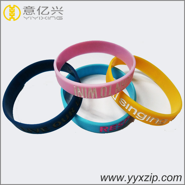 Colorful sillicone wristbands customized personalized logo silicone bracelet