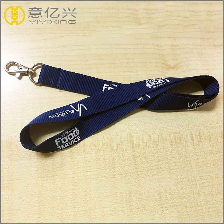 Decorative silkscreen printing polyester lanyard for promotion