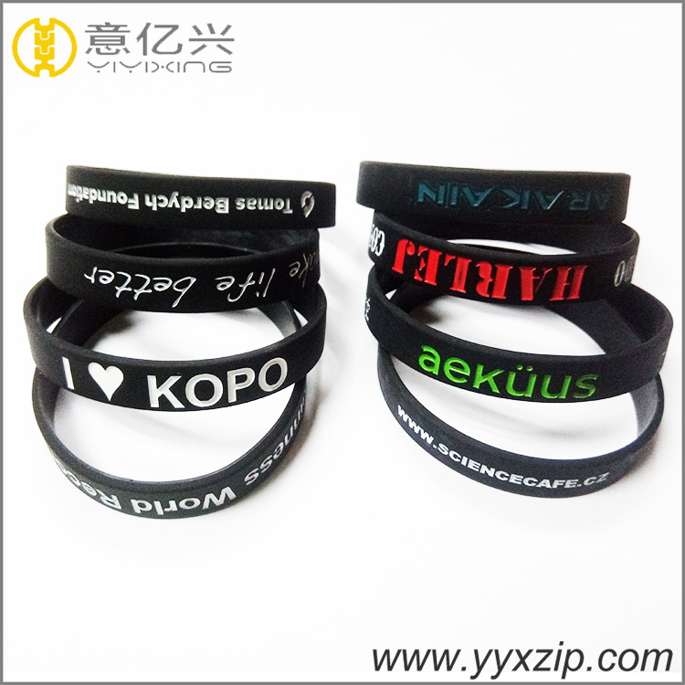 Promotional Gifts Logo Printed Custom Cheap Silicon Bracelet