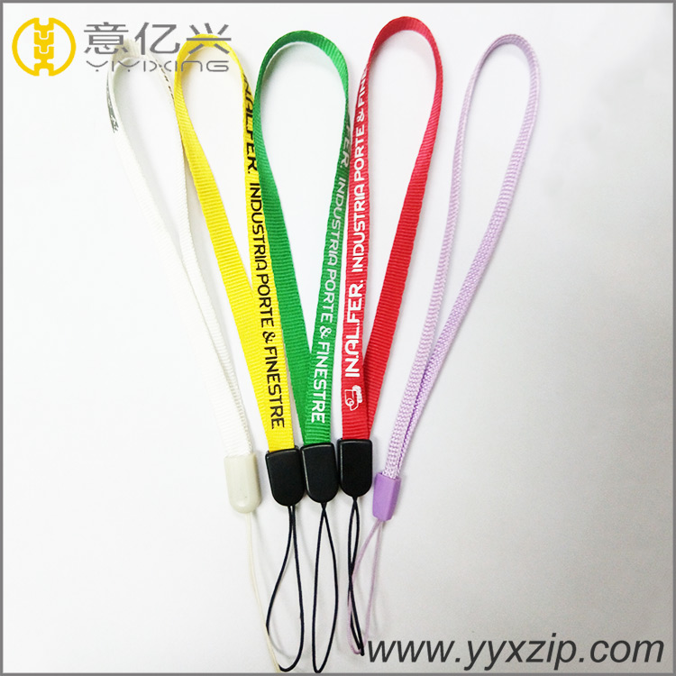 cheap custom short wrist lanyard for keys