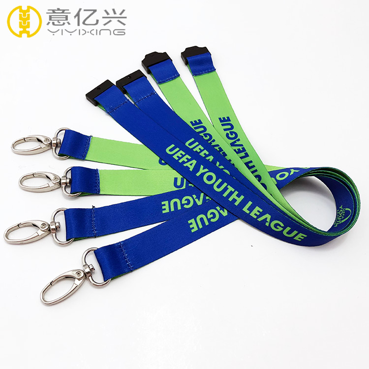 Custom color screen printing logo nylon lanyard