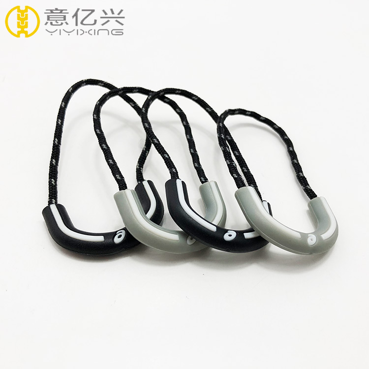 Fashion zipper rubber head zipper puller big plastic snow zipper puller