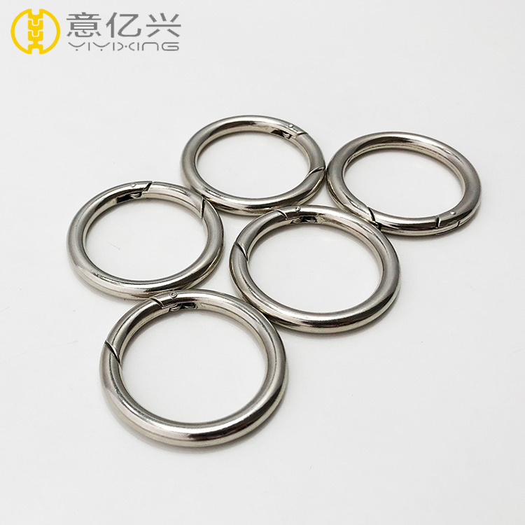 Nickel Plated Metal Snap Clip Spring Gate O Ring For Bag Accessories