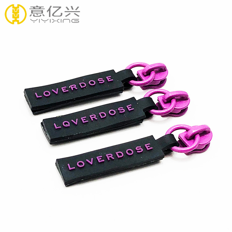 OEM custom plastic rubber zipper slider puller