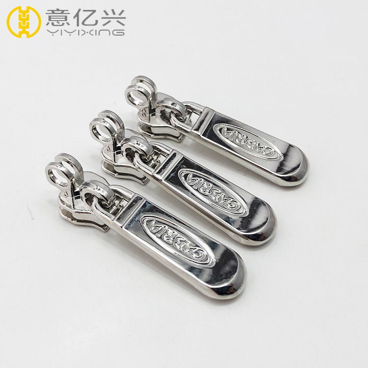 newest design wholesale custom nickle alloy metal slider lock hole metal zipper