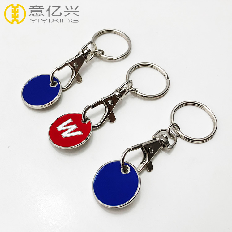 Top Quality Logo Printed Metal Coin Holder Keychain,custom shape metal souvenir