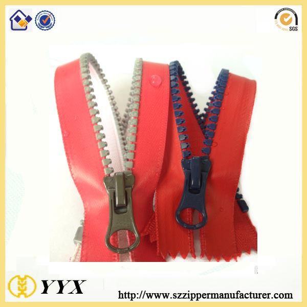 TPU coating waterproof plastic zipper pvc film waterproof zipper