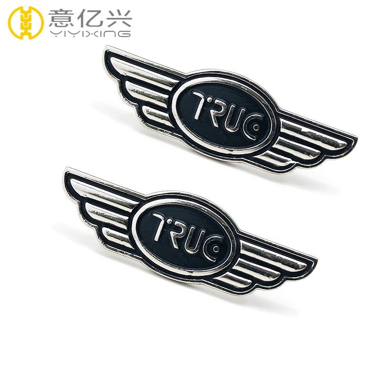 brand logo metal tag customized metal logo badge