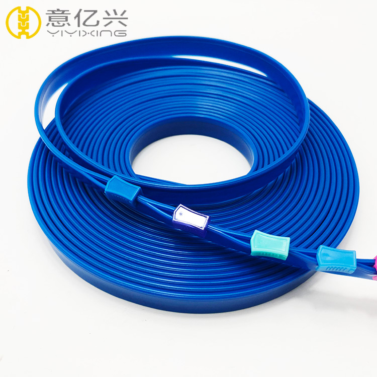 Soft blue color pvc zipper for packaging pvc pouch zipper