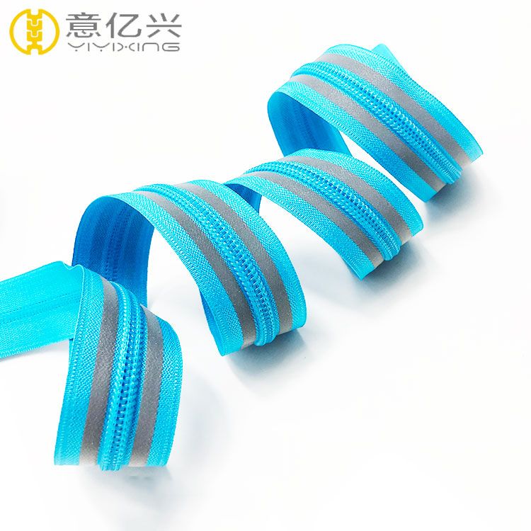 5# customized nylon teeth reflective zipper for cloth