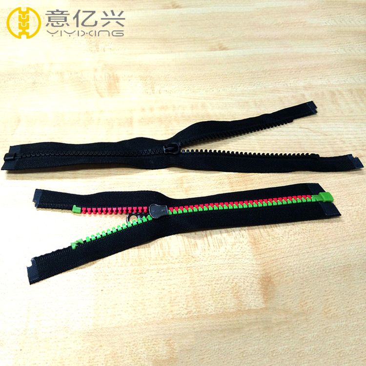 #5 fashion open end waterproof resin plastic zipper