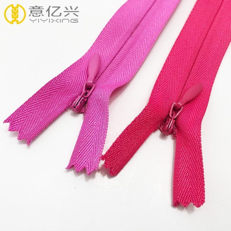 Cheap close end #5 invisible zipper lace invisible nylon zipper for bags