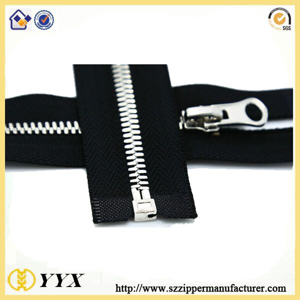 High quality silver teeth #10 metal zipper