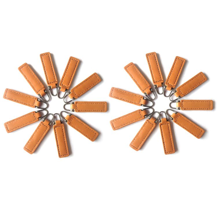 Europe Standard Quality Custom Brand Leather Zipper Puller for Purses